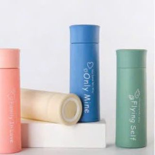 Bình giữ nhiệt lõi thủy tinh vỏ bọc nhựa in hình dễ thương 400ml  ( THÙNG 80C )