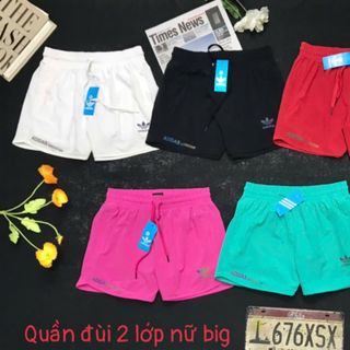 Quần đùi hai lớp nữ big size Size: XL.2XL.3XL.4XL Ri: 2222 Tách nửa ri được