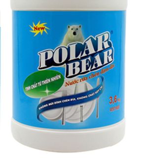 [Chính Hãng] Nước Rửa Chén Polar Bear 3.6kg – Ít Bọt, Sạch Dầu Mỡ, Dịu Da Tay, Tiết Kiệm