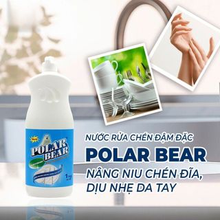 [Chính Hãng] Nước Rửa Chén Polar Bear 3.6kg – Ít Bọt, Sạch Dầu Mỡ, Dịu Da Tay, Tiết Kiệm