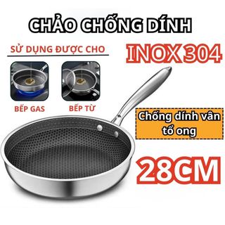CHẢO CHỐNG DÍNH TỔ ONG 28CM ĐÁY BẰNG