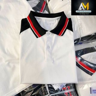 Áo thun cổ trụ phối màu kiểu polo