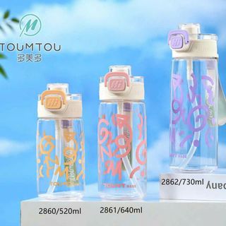 2860 - Bình nước nhựa 520ML (Toumtou), (60C/Thùng)