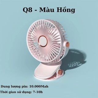 QUẠT KẸP TÍCH ĐIỆN CÓ ĐÈN LED