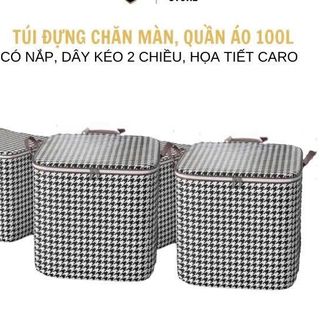 TÚI ĐỰNG CHĂN MÀN QUẦN ÁO CARO 100L