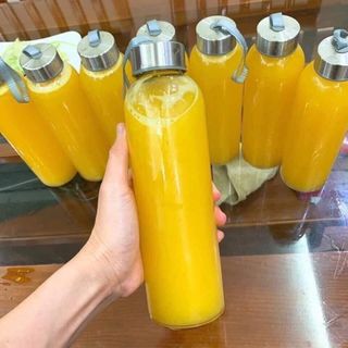 CHAI THỦY TINH TRÒN NẮP DÂY XÁCH 500ML