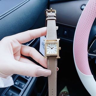ĐỒNG HỒ NỮ CAO CẤP HERMEC DÂY DA MẶT TIA NIỀNG ĐÁ VÀNG