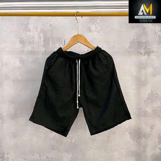 Quần Short Unisex vải đũi xước