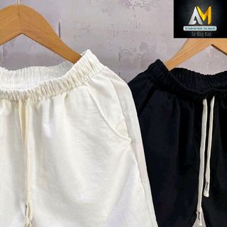 Quần Short Unisex vải đũi xước