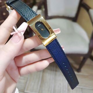 ĐỒNG HỒ NỮ CHÍNH HÃNG MISHALI DÂY DA MẶT CHỮ NHẬT FROM DÀI ÔM
