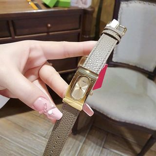 ĐỒNG HỒ NỮ CHÍNH HÃNG MISHALI DÂY DA MẶT CHỮ NHẬT FROM DÀI ÔM