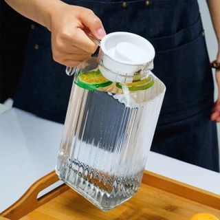 BÌNH THỦY TINH KẺ SỌC 1700ML CÓ TAY CẦM