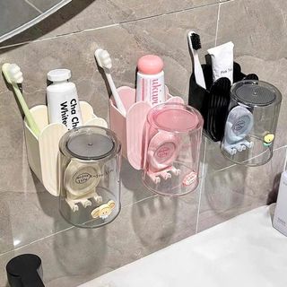 Kể để bàn chải kèm cốc tiện lợi ( tặng kèm sticker )