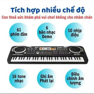 ĐÀN PIANO 61 PHÍM MINI CHO BÉ KÈM MIC