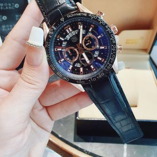 ĐỒNG HỒ NAM TRUNG CẤP TAGHEU DÂY DA CHẠY FULL KIM