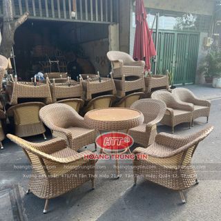 Ghế cafe nhựa giả Mây cao cấp dành cho Resort nhà hàng giá rẻ