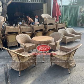 Ghế cafe nhựa giả Mây cao cấp dành cho Resort nhà hàng giá rẻ