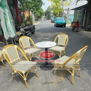 Ghế cafe ngoài trời giá rẻ ghế bitro mây nhựa