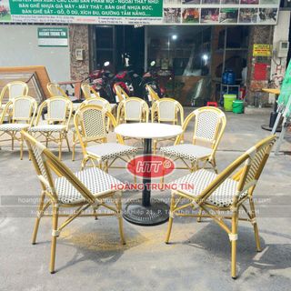 Ghế cafe ngoài trời giá rẻ ghế bitro mây nhựa