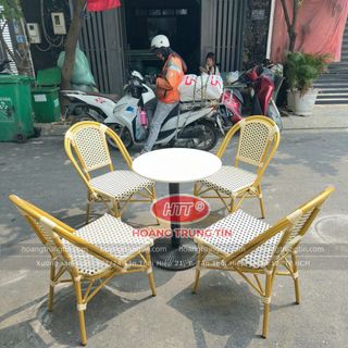 Ghế cafe ngoài trời giá rẻ ghế bitro mây nhựa