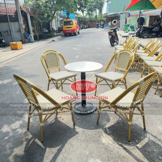 Ghế cafe ngoài trời giá rẻ ghế bitro mây nhựa