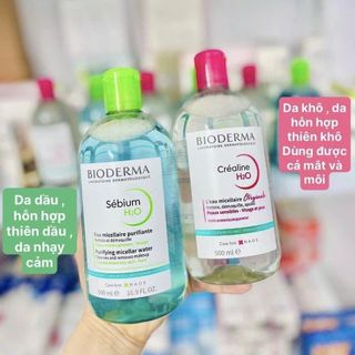 Nước Tẩy Trang Dịu Nhẹ Cho Da Mặt BIODERMA Crealine/Sebium H20  -500ml