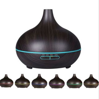 Máy Xông Tinh Dầu Vân Gỗ Có Điều Khiển Từ Xa
