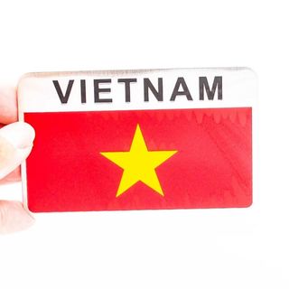 Miếng dán 3D bằng kim loại quốc kỳ Việt Nam