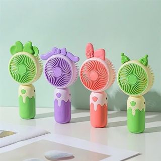 Quạt Tích Điện Mini Cầm Tay Tai Thỏ