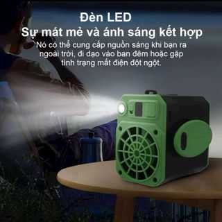Quạt thắt lưng mẫu mới 3 tốc độ gió, kiêm đèn led chiếu sáng