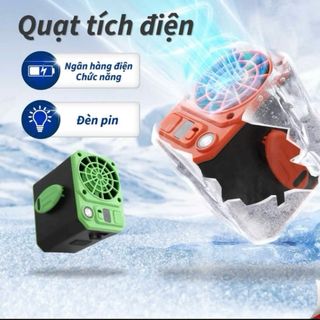 Quạt thắt lưng mẫu mới 3 tốc độ gió, kiêm đèn led chiếu sáng