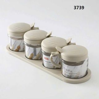 3739.12- Gia vị 4 thủy tinh nắp nhựa 38*10*10.5 (King Xls) (12C/Thùng)