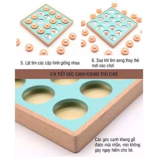 Đồ Chơi Lật Hình Luyện Trí Nhớ Bằng Gỗ