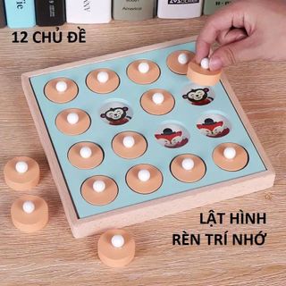 Đồ Chơi Lật Hình Luyện Trí Nhớ Bằng Gỗ