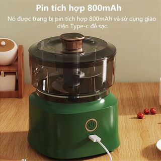 MÁY XAY TỎI ỚT SẠC ĐIỆN MINI 350ML