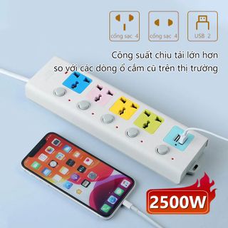 Ổ CẮM ĐIỆN USB ĐA NĂNG DÂY DÀI 5M