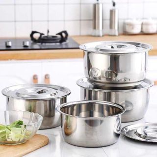 BỘ 5 NỒI INOX CÓ NẮP MY HOME