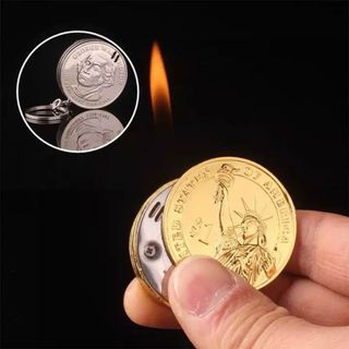 BẬT LỬA HÌNH ĐỒNG XU KÈM MÓC KHOÁ TIỆN LỢi giá sỉ