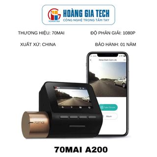 Camera hành trình trước sau 70mai Dash Cam A200 Quốc tế chính hãng