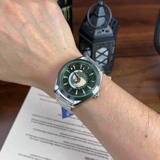 ĐỒNG HỒ NAM CAO CẤP ÔMEGI SEAMASTER AQUA MÁY CƠ DÂY XANH LÁ