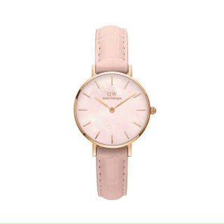 ĐỒNG HỒ NỮ CAO CẤP DANIEL W PETITE DÂY DA HỒNG ROUGE FULLBOX TEM