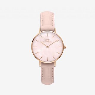 ĐỒNG HỒ NỮ CAO CẤP DANIEL W PETITE DÂY DA HỒNG ROUGE FULLBOX TEM