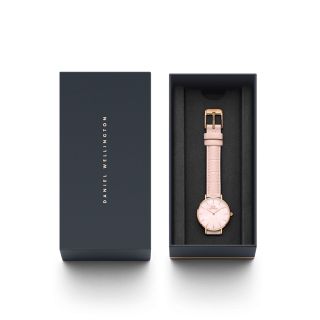 ĐỒNG HỒ NỮ CAO CẤP DANIEL W PETITE DÂY DA HỒNG ROUGE FULLBOX TEM
