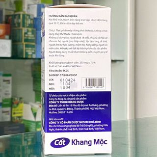 Viên Uống Cốt Khang Mộc – Hỗ Trợ Xương Khớp, Bổ Khớp, Giảm Đau Nhức, Tăng Cường Sự Dẻo Dai