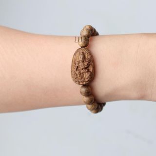 Vòng tay Phật bản mệnh Trầm Hương phong thủy JHM phù hợp tay nam nữ mang lại bình an may mắn Phụ Kiện Đeo Tay Voi