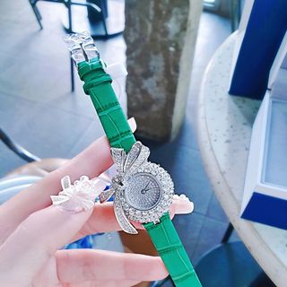 ĐỒNG HỒ NỮ CHÍNH HÃNG FUNMEI DÂY DA MẶT NƠ ĐÁ FULLBOX TEM