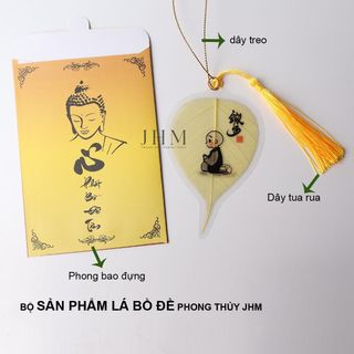 Lá bồ đề chú tiểu mang bình an phong thủy JHM mang lại may mắn tài lộc Decor Decor Phòng Đồng