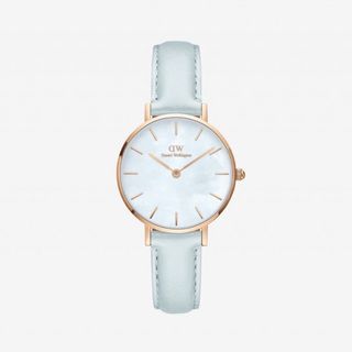 ĐỒNG HỒ NỮ CAO CẤP DANIEL W PETITE DÂY DA XANH BLUEBELL FULLBOX TEM
