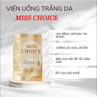 Viên Uống Glutathion Miss Choice - Hỗ Trợ Trắng Da, Giảm Nám, Tàn Nhan