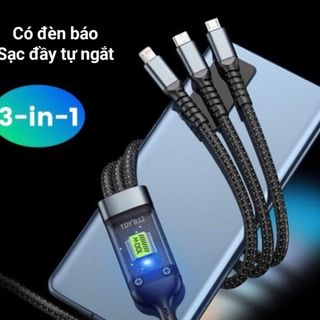 Dây sạc 3IN1_100W_Có đèn LED